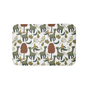 Giraffe naadloos patroon kleurig bloempatroon badmat