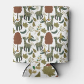 Giraffe naadloos patroon | kleurig bloempatroon blikjeskoeler (Voorkant)