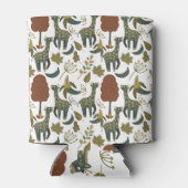 Giraffe naadloos patroon | kleurig bloempatroon blikjeskoeler (Achterkant)