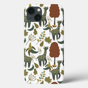Giraffe naadloos patroon kleurig bloempatroon Case-Mate iPhone case