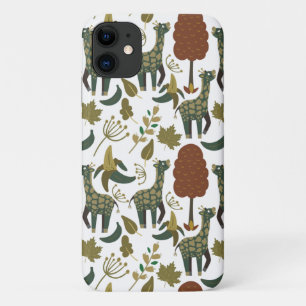 Giraffe naadloos patroon kleurig bloempatroon Case-Mate iPhone case