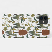 Giraffe naadloos patroon | kleurig bloempatroon Case-Mate iPhone case (Achterkant (horizontaal))