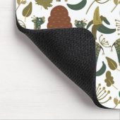 Giraffe naadloos patroon | kleurig bloempatroon muismat (Hoek)