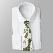 Giraffe naadloos patroon | kleurig bloempatroon stropdas (Gebonden)