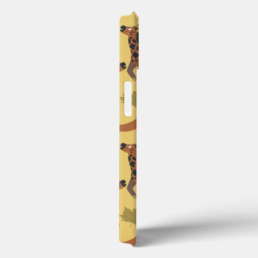 Giraffe naadloze gele ondergrond patroon Case-Mate iPhone case (Achterkant / Rechts)