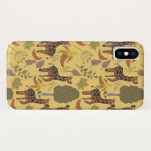 Giraffe naadloze gele ondergrond patroon Case-Mate iPhone case (Achterkant (horizontaal))