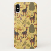 Giraffe naadloze gele ondergrond patroon Case-Mate iPhone case (Achterkant)