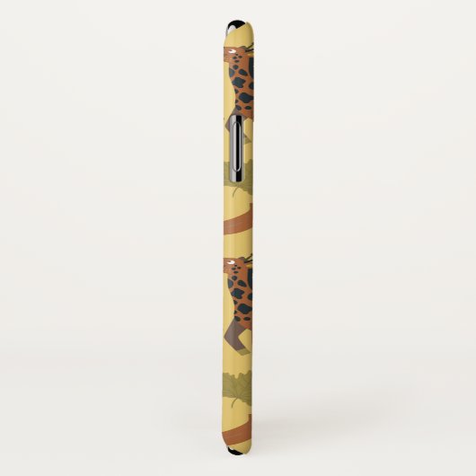 Giraffe naadloze gele ondergrond patroon Case-Mate iPhone case (Achterkant / rechts)