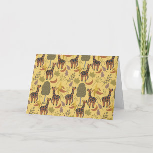 Giraffe naadloze gele ondergrond patroon kaart