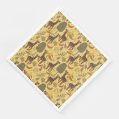 Giraffe naadloze gele ondergrond patroon servet (Hoek)