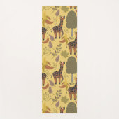 Giraffe naadloze gele ondergrond patroon yogamat (Voorkant)