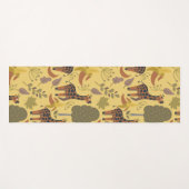 Giraffe naadloze gele ondergrond patroon yogamat (Voorkant (horizontaal))