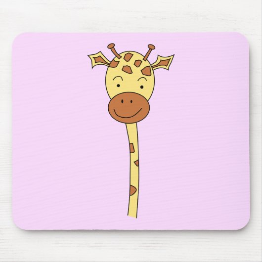 Giraffe naar voren gericht. Cartoon. Muismat (Voorkant)