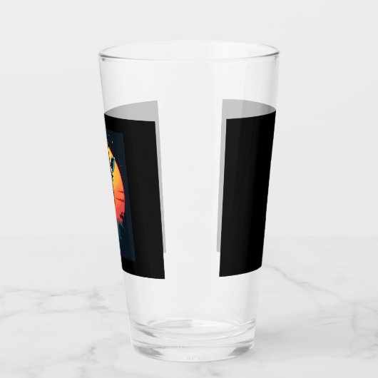 Giraffe Neck Like a Rollercoaster Run Funny Retro  Glas (Links)