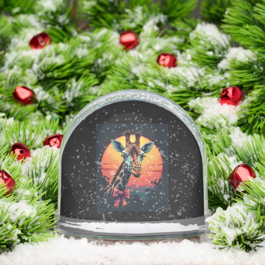 Giraffe Neck Like a Rollercoaster Run Funny Retro Sneeuwbol (Kerstmis)