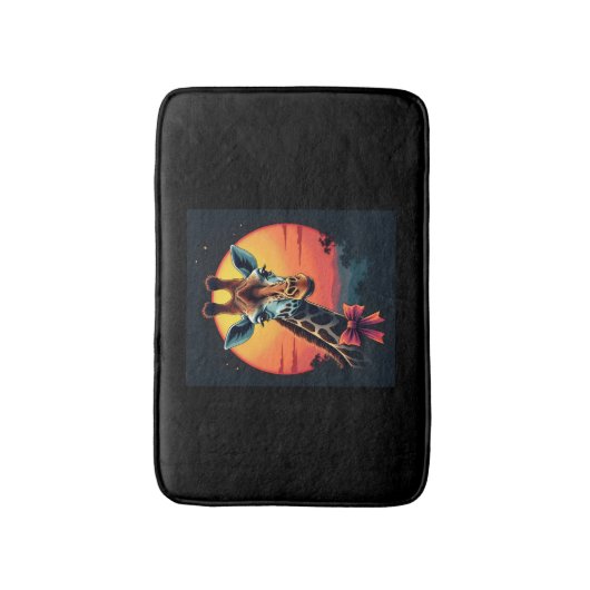 Giraffe nek als een rollercoaster Run Funny Retro Badmat (Voorkant Verticaal)