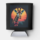 Giraffe nek als een rollercoaster Run Funny Retro Blikjeskoeler (Voorkant)