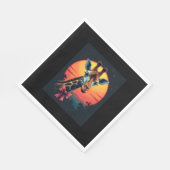 Giraffe nek als een rollercoaster Run Funny Retro Servet (Hoek)