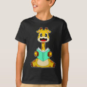 Giraffe Nerd Boek T-shirt (Voorkant)