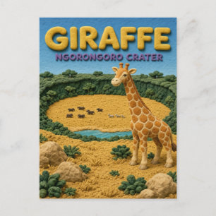 Giraffe Ngorongoro Krater Moderne KlayKoo Briefkaart