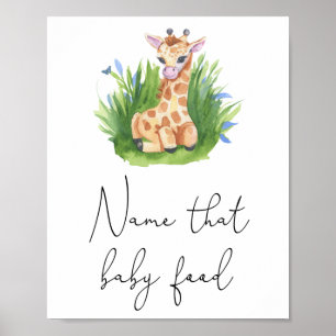 Giraffe - Noem dat babyvoedsel spel Poster