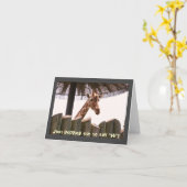 Giraffe Note Card Kaart (Gele Bloem)