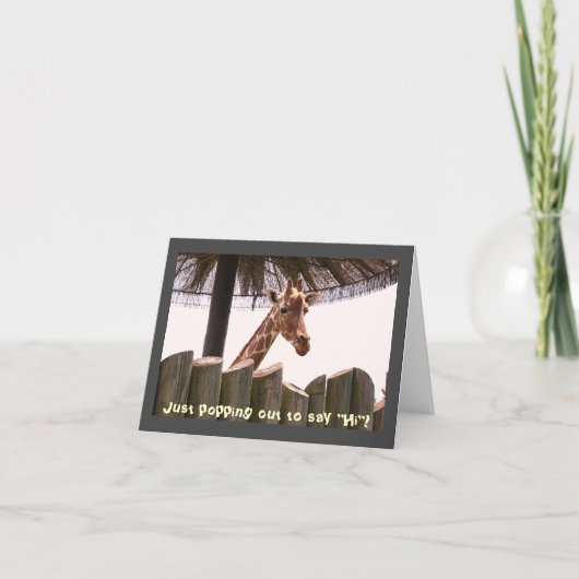 Giraffe Note Card Kaart (Voorkant)