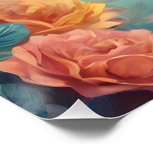 Giraffe nr. 10 Glanzend Poster (Hoek)