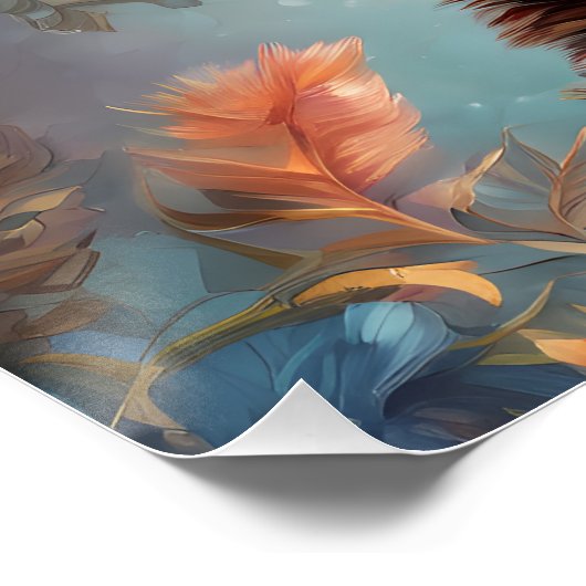 Giraffe nr. 11 Glanzend Poster (Hoek)