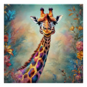 Giraffe nr. 14 Glanzend Poster (Voorkant)