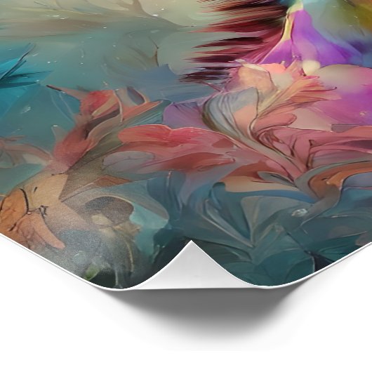 Giraffe nr. 14 Glanzend Poster (Hoek)