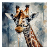 Giraffe nr. 1 Glanzend Poster (Voorkant)