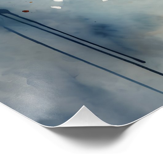 Giraffe nr. 1 Glanzend Poster (Hoek)