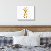 Giraffe Nurse Cartoon – Whimsical Healthcare Hero Canvas Afdruk (Insitu (Slaapkamer))