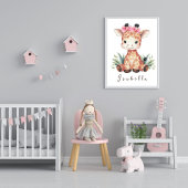 Giraffe Nursery Poster - Safari Wall Art voor meis