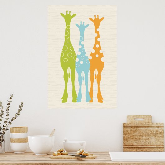 Giraffe Nursery Print (Keuken)