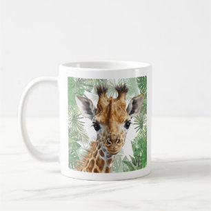 Giraffe Oerwoud Achtergrond Koffiemok
