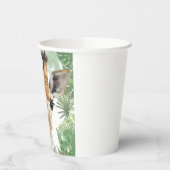 Giraffe Oerwoud Achtergrond Papieren Bekers (Links)