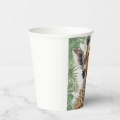 Giraffe Oerwoud Achtergrond Papieren Bekers (Rechts)