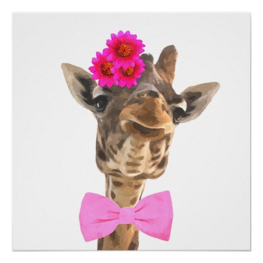 Giraffe oerwoud afrikaanse wilde dierenkwekerij poster (Voorkant)