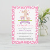 Giraffe Oerwoud Baby shower Kaart (Staand voorkant)