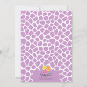 Giraffe Oerwoud Baby shower Kaart (Achterkant)