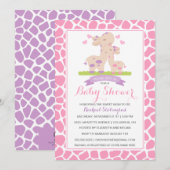 Giraffe Oerwoud Baby shower Kaart (Voorkant / Achterkant)