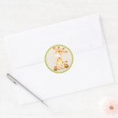 Giraffe Oerwoud Dieren Baby shower Favor Sticker (Envelop)