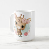 Giraffe Oerwoud Dierlijk Baby shower Koffiemok (Voorkant links)