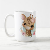 Giraffe Oerwoud Dierlijk Baby shower Koffiemok (Links)