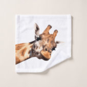 Giraffe Oerwoud Dierportret Bad Handdoek (Wasdoekje)