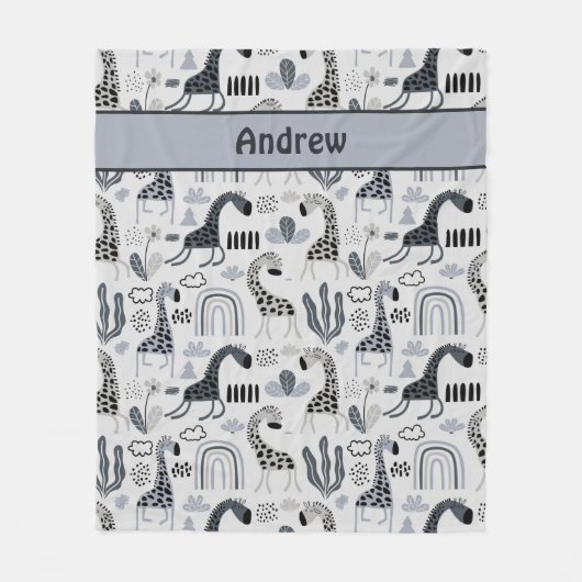 Giraffe Oerwoud Fleece Blanket Deken (Voorkant)