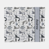 Giraffe Oerwoud Fleece Blanket Deken (Voorkant (Horizontaal))