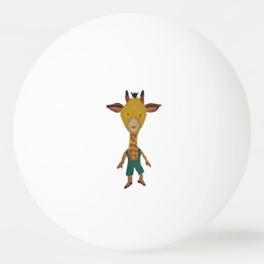 Giraffe Oerwoud Friends Baby Water Kleur Pingpongbal (Voorkant)